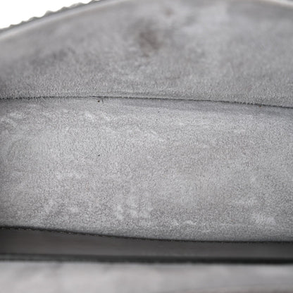 Crystal Suede Enamel Vlogo Small Loco Shoulder Bag Silver