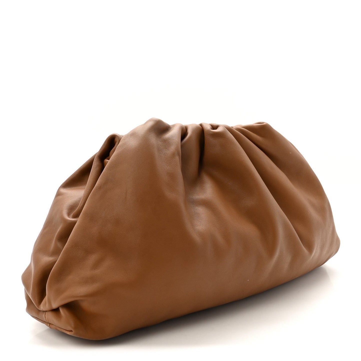 Smooth Butter Calf The Pouch Oversized Clutch Teak