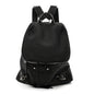 Canvas Calfskin Silver Hardware S Traveler Backpack Black