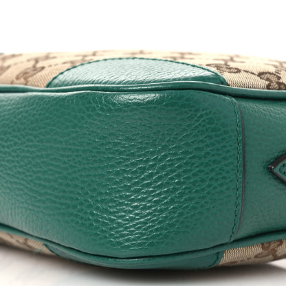 Monogram Dollar Calfskin Mini Bree Messenger Bag Beige Ebony Emerald
