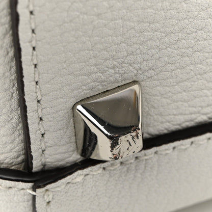 Grained Calfskin Medium Milla Convertible Backpack White Flake