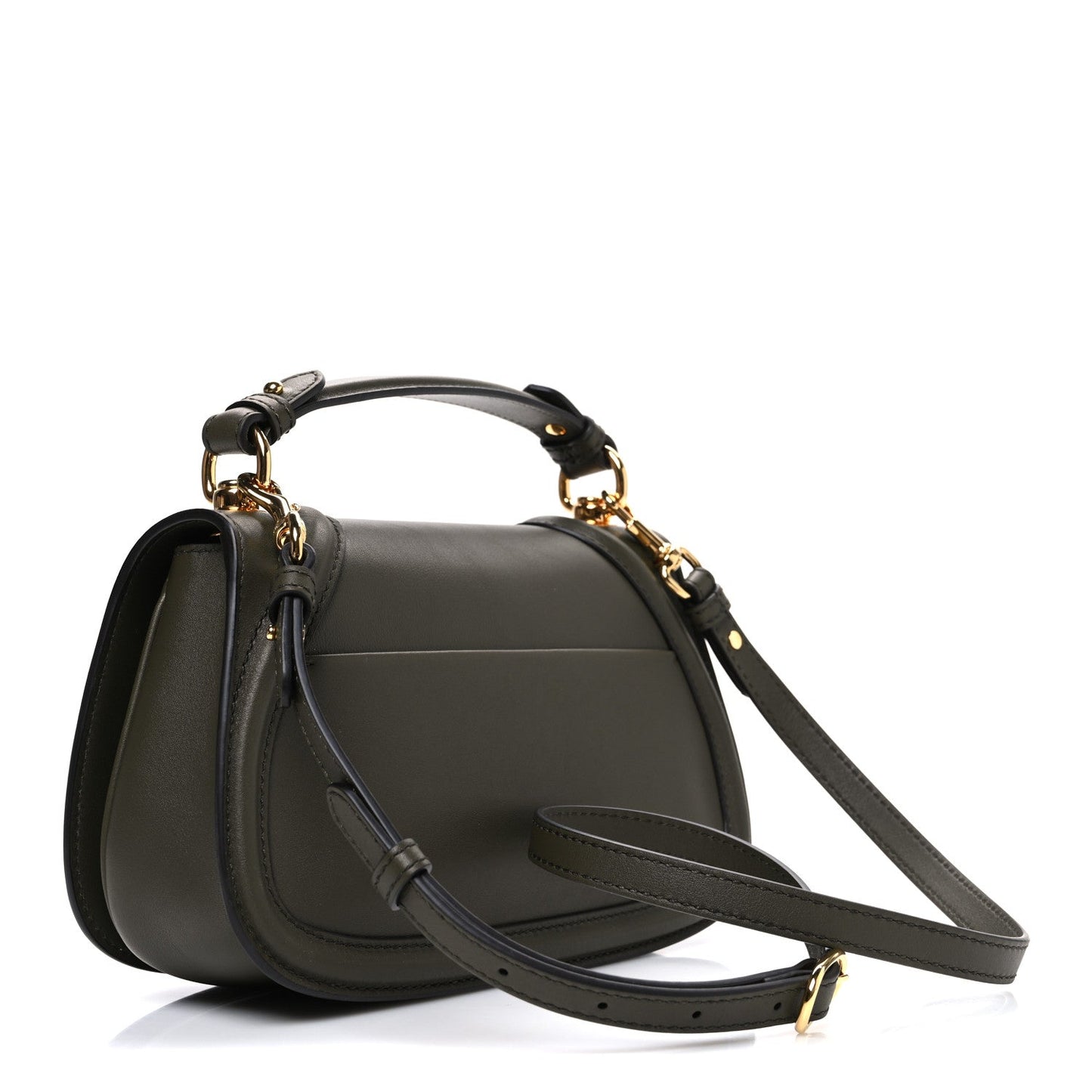 Roxy Calfskin Medium Blondie Top Handle Bag Forest Green