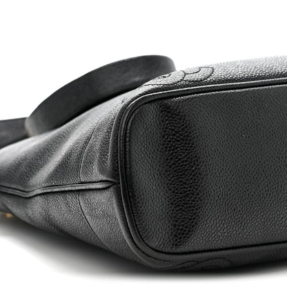 Caviar Triple CC Shoulder Bag Black