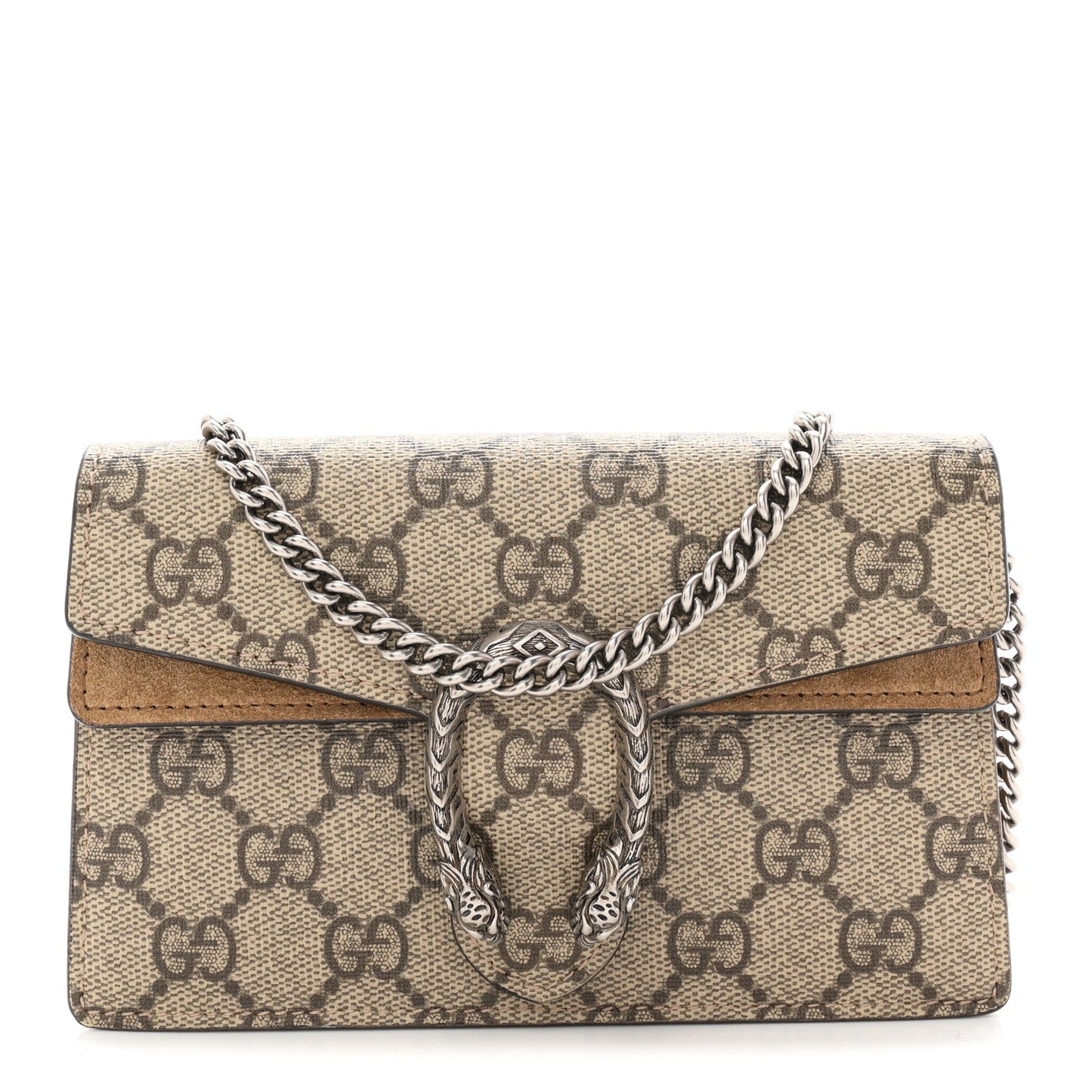 GG Supreme Monogram Super Mini Dionysus Shoulder Bag Taupe