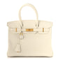 Taurillon Clemence Birkin 30 White