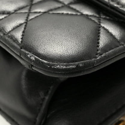 Lambskin Cannage Miss Dior Promenade Pouch Black