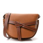 Grained Calfskin Small Gate Crossbody Bag Caramel Pecan