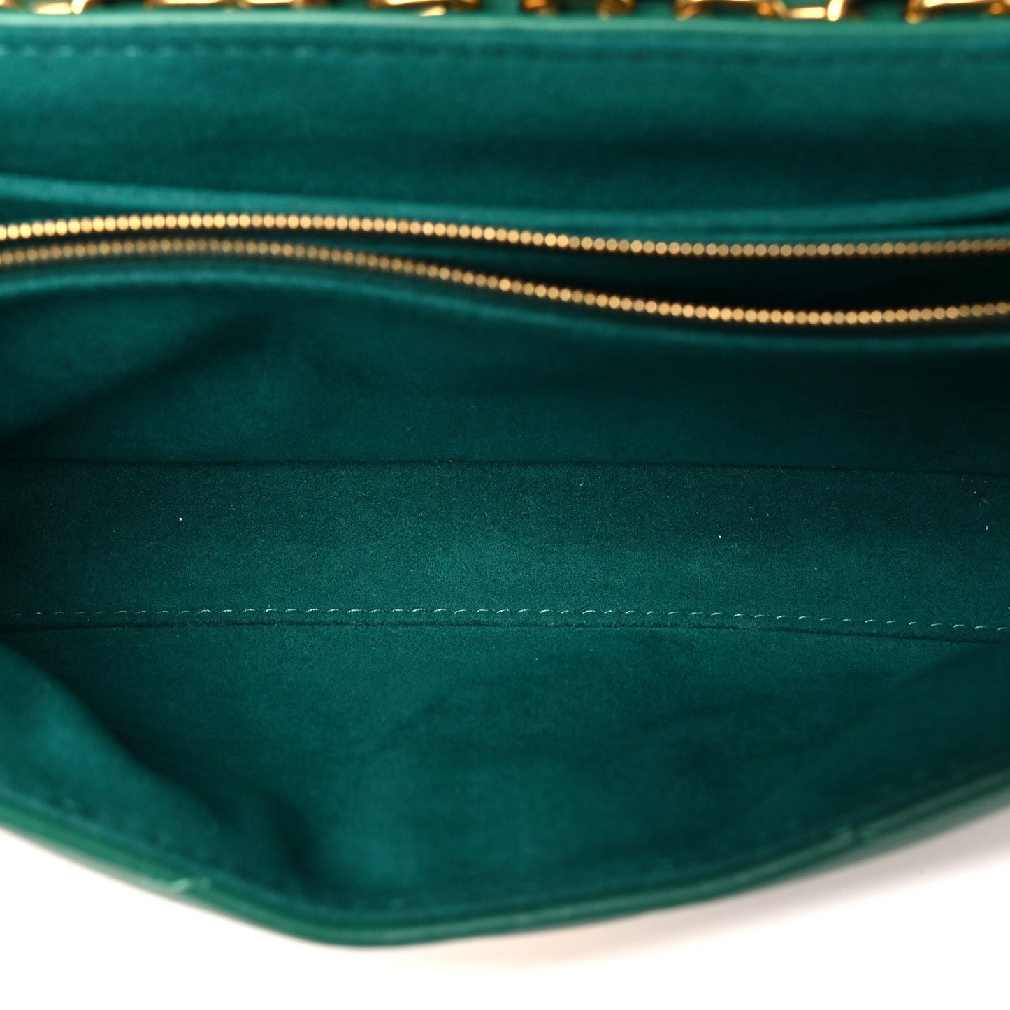 Calfskin New Wave Chain Bag MM NM Emerald