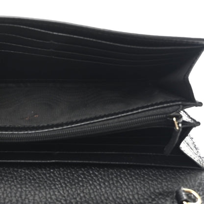 Dollar Calfskin GG Supreme Monogram Petite GG Marmont Wallet Chain Bag Black Beige Ebony