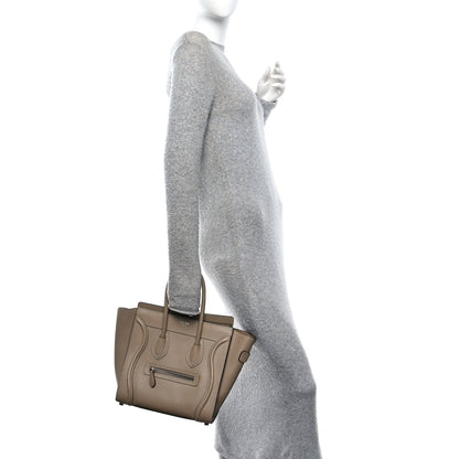 Drummed Calfskin Micro Luggage Dune