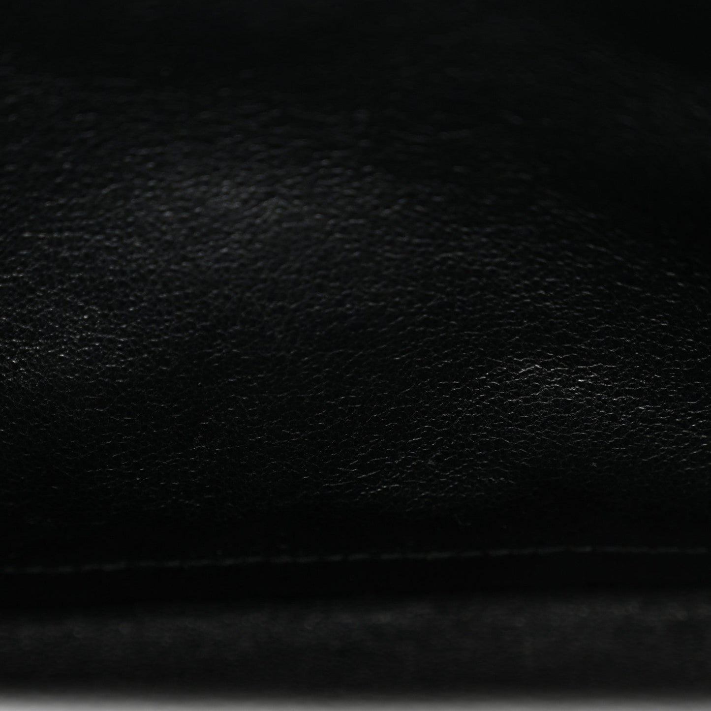 Grain De Poudre Matelasse Chevron Monogram Chain Wallet  Black