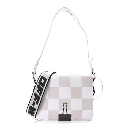 Calfskin Figures of Speech Binder Clip Bag White Beige