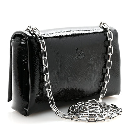 Naplak Patent Calfskin Monochrome Loubi54 Shoulder Bag Zaffiro