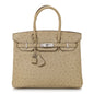 Ostrich Birkin 30 Parchemin