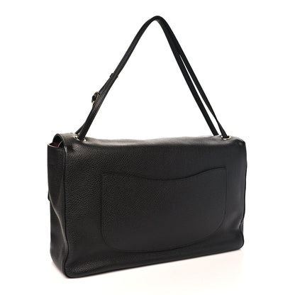 Grained Calfskin Souplissimo Maxi Flap Black