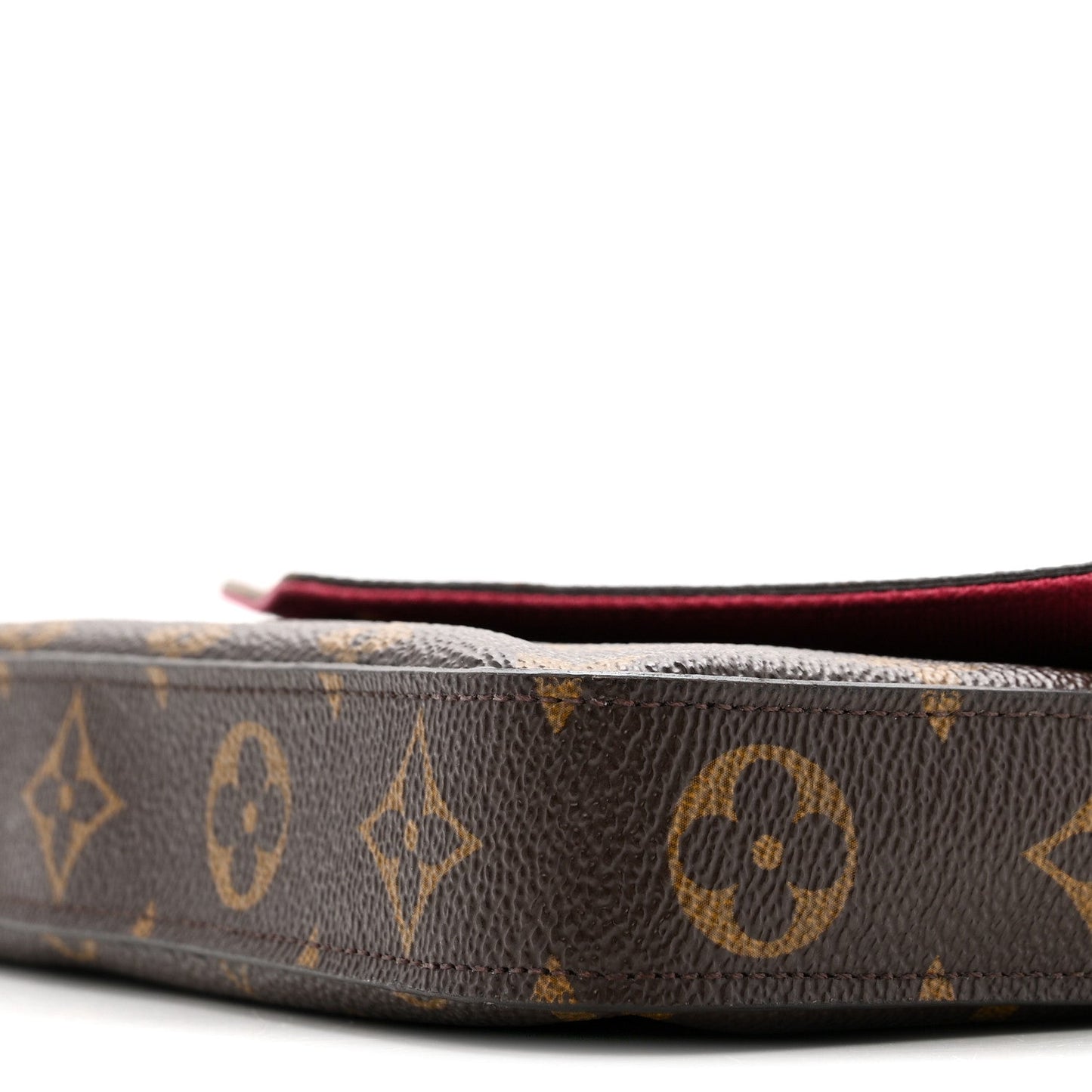 Monogram Pochette Felicie Chain Wallet Fuchsia