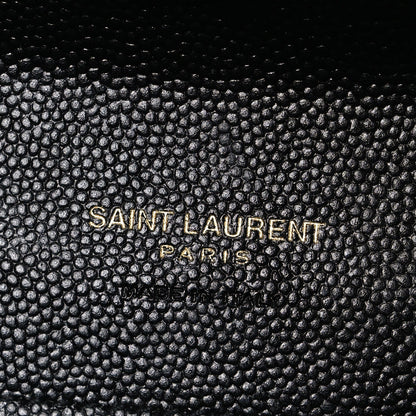 Grain De Poudre Textured Mixed Matelasse Triquilt Monogram Clutch Black