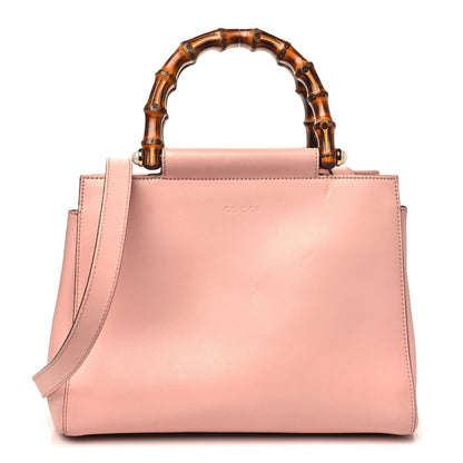 Nappa Bamboo Small Nymphaea Top Handle Bag Perfect Pink