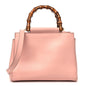 Nappa Bamboo Small Nymphaea Top Handle Bag Perfect Pink