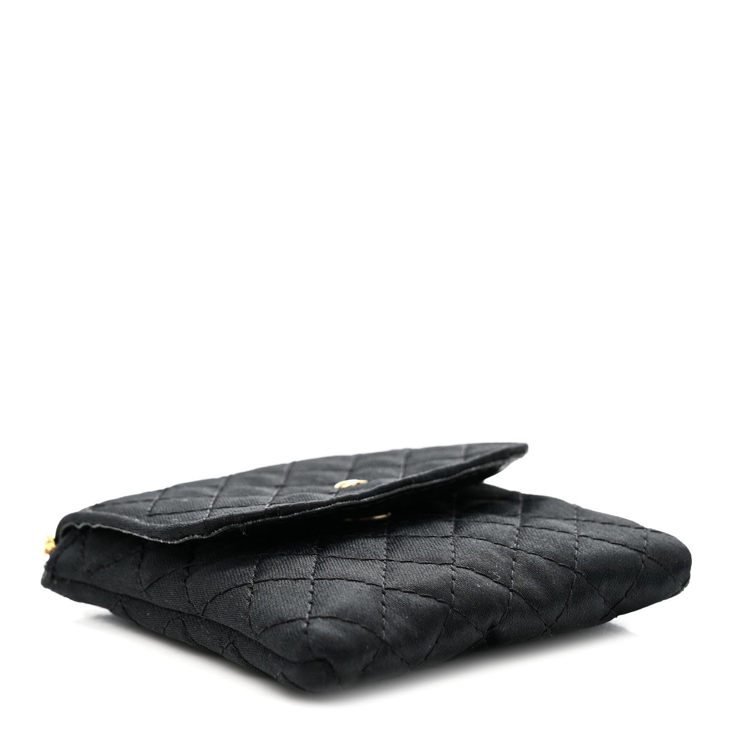 Jersey Quilted Micro Flap Bag Black