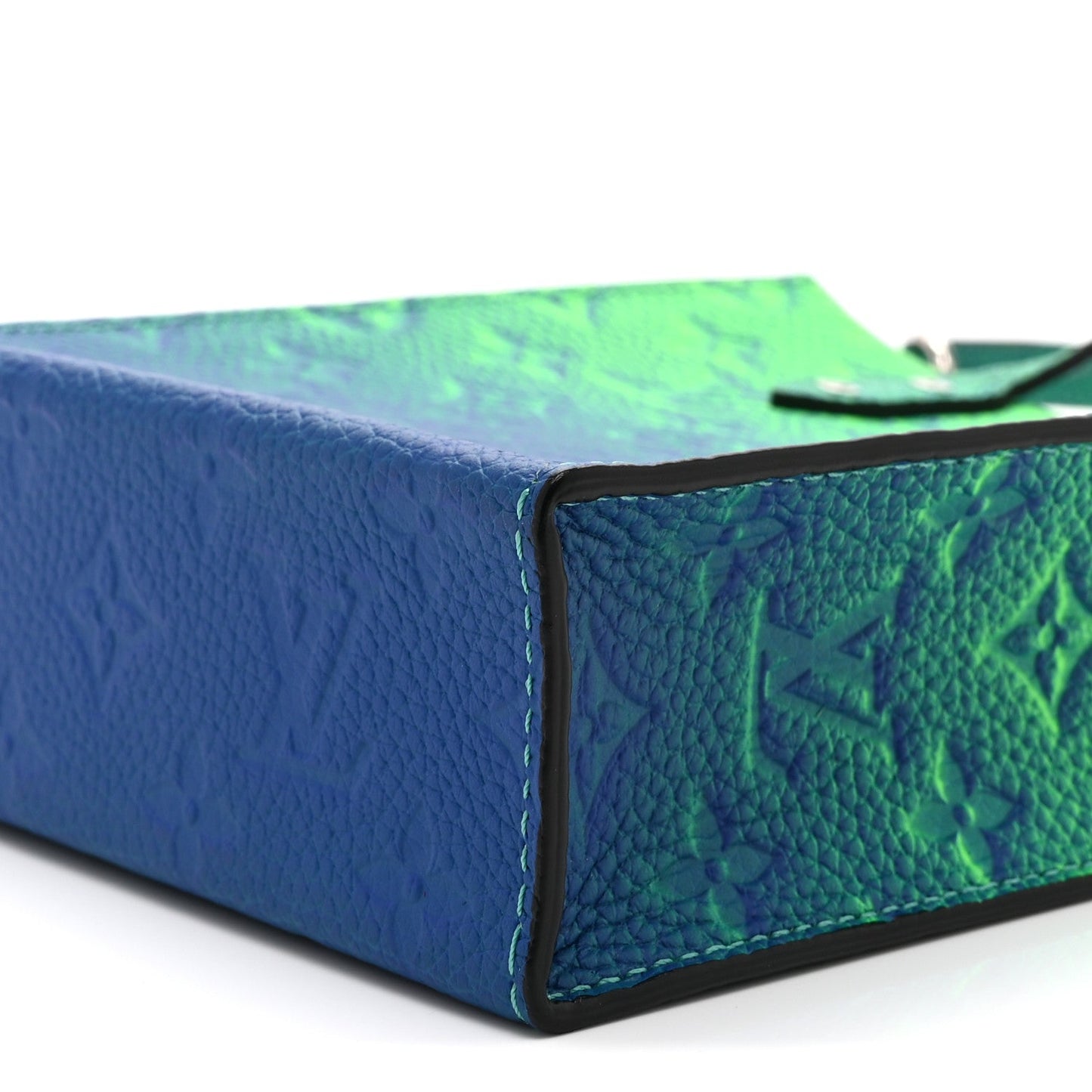 Taurillon Illusion Sac Plat XS Bleu Vert