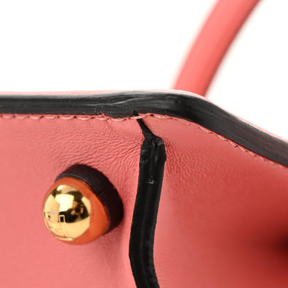Shiny Nappa Petite Peekaboo I SEE U Satchel Rosa Pesca