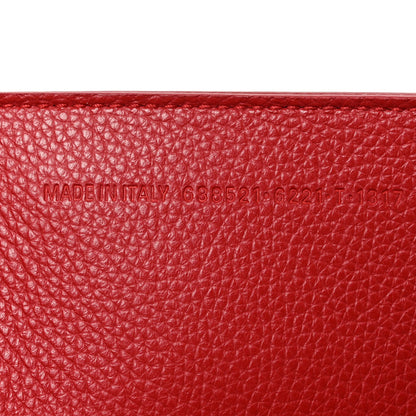 Grained Calfskin Neo Classic Gold Hardware S City Medium Red