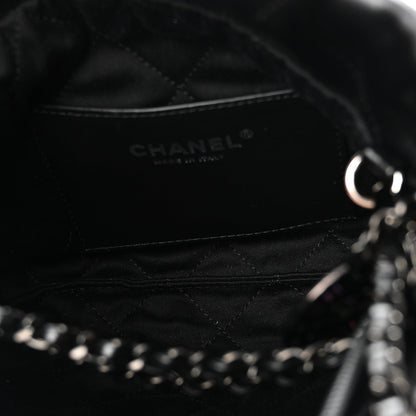 Shiny Calfskin Quilted Mini Chanel 22 So Black
