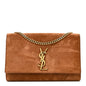 Suede Small Monogram Kate Satchel Macaron