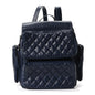 Aged Calfskin Quilted Medium Casual Rock Airlines Backpack Blue