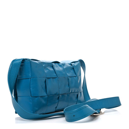 Paper Calfskin Maxi Intreccio Cassette Crossbody Bag Blaster