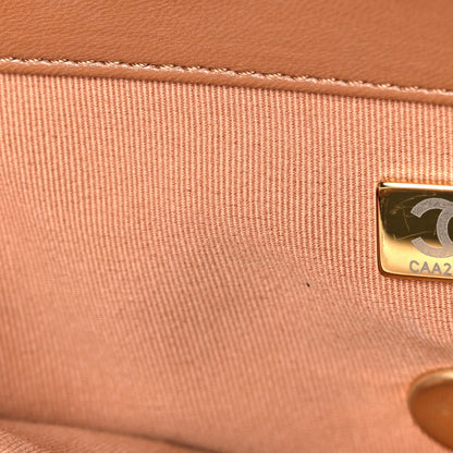 Lambskin Quilted Medium Chanel 19 Flap Brown