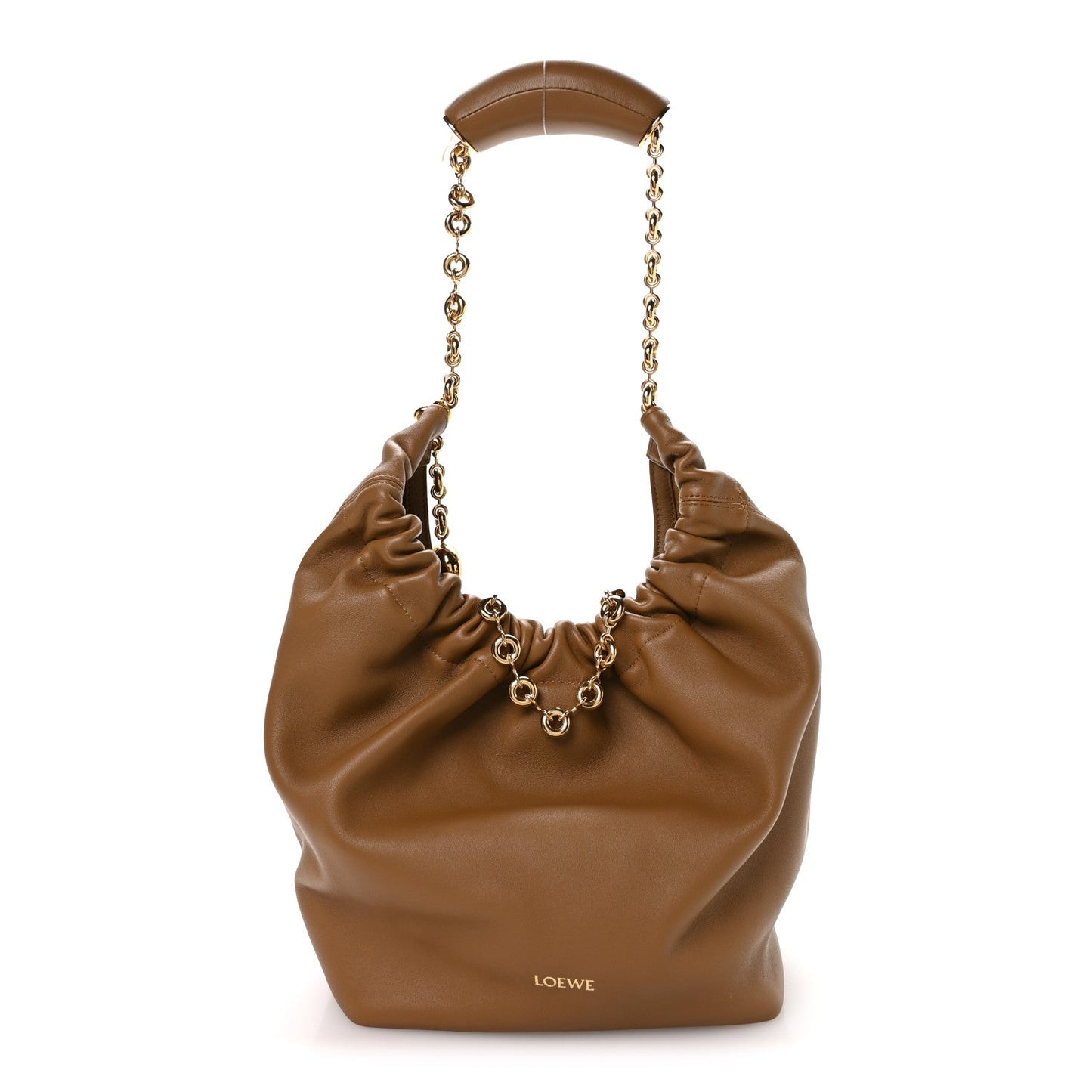 Nappa Small Squeeze Bag Oak