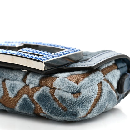 Velvet Jacquard FF Crystal Nano Baguette Charm Anice