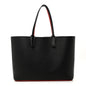 Calfskin Empire Spikes Large East West Cabata Tote Black