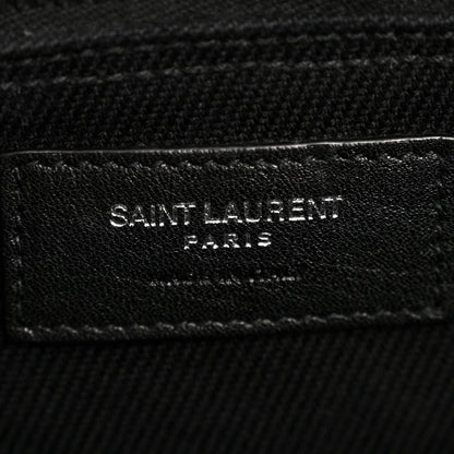 Linen Calfskin Rive Gauche Tote Black