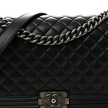 Caviar Quilted New Medium Boy Flap Black