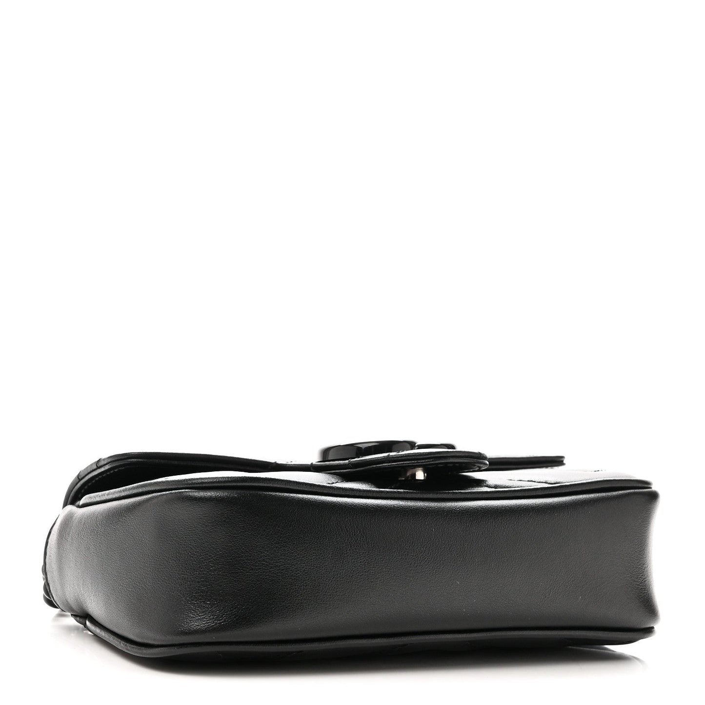 Calfskin Matelasse Monochrome GG Marmont Chain Belt Bag Black