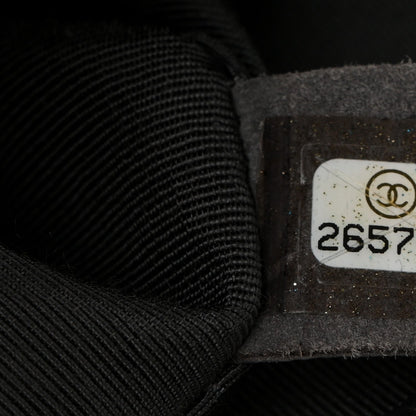 Caviar Quilted Medium Boy Flap Dark Grey