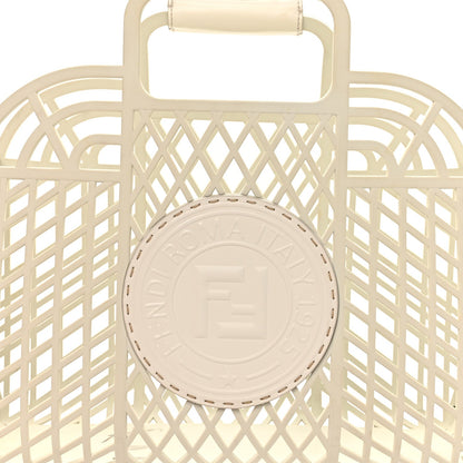 Recycled Plastic Vitello Liberty Matte Medium Fendi Basket White Ice