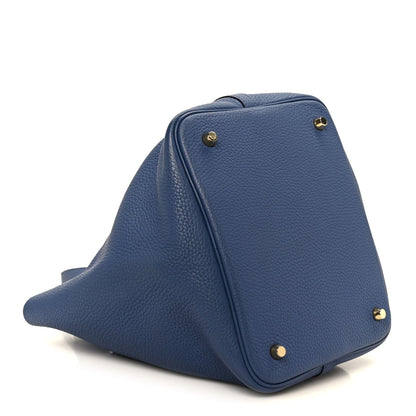Taurillon Clemence Picotin Lock 22 MM Bleu Brighton