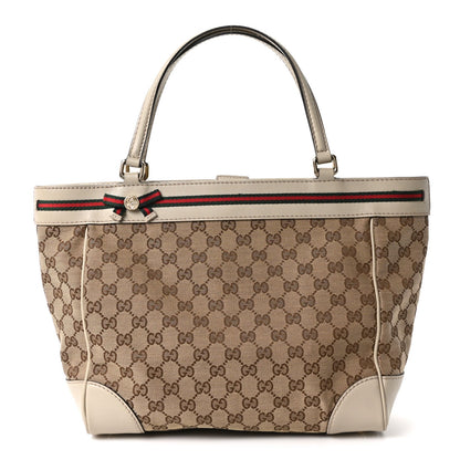 Monogram Web Medium Mayfair Tote Off White