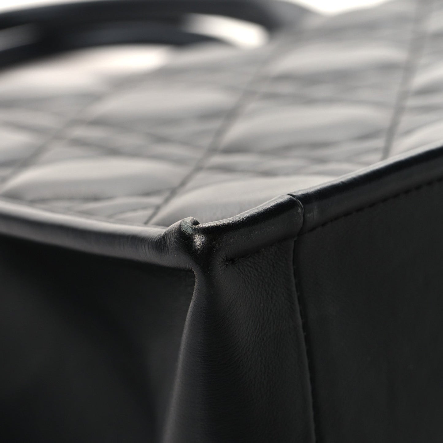 Calfskin Macro Cannage Medium Book Tote Black
