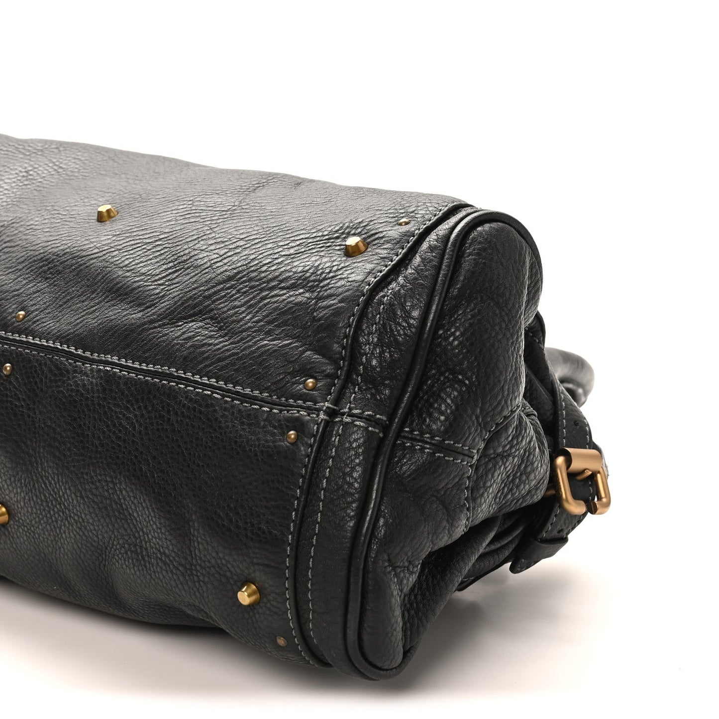 Calfskin Medium Paddington Satchel Black