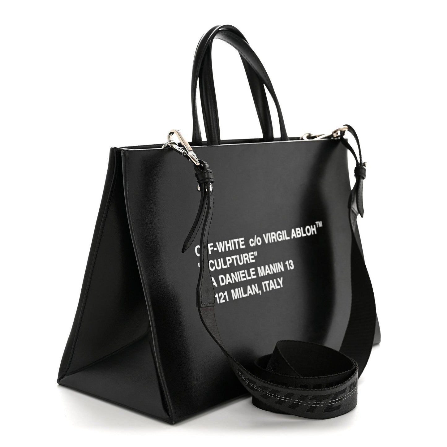 Calfskin Medium Box Bag Black