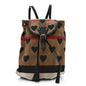 Overdyed Canvas Mega Check Heart Print Medium Chiltern Backpack Black