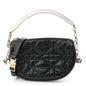 Lambskin Cannage Small Dior Vibe Hobo Bag Black