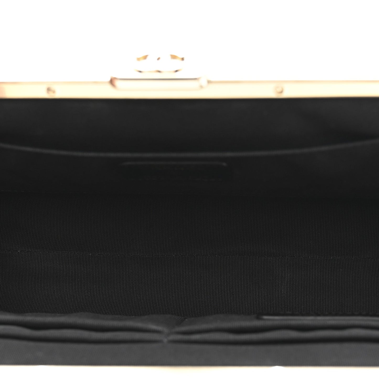 Tweed Quilted Kiss Lock Clutch Black