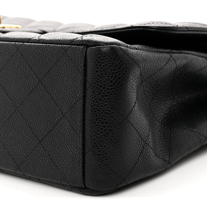 Caviar Quilted Maxi Double Flap Black