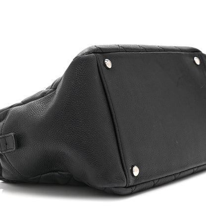 Caviar Quilted Petit Timeless Tote PTT Black